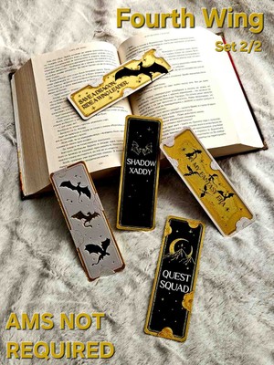 Ejderha & Fantasy Temalı Kitap Ayracı Seti – Okur Hediyesi, Dekoratif Bookmark