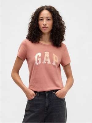 Pembe Kadın / Kız Gap Kadın Logo T-Shirt Model Kodu: ( 776775012PEMBE)