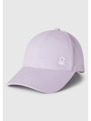 United Colors Of Benetton Lila Erkek Ek_önü Logo Baskılı Kep Şapka Model Kodu: ( 6YCTGA01226G)