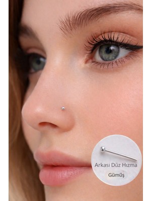 Sacce Scarves & Accessories Arkası Düz 925 Ayar Gümüş Top Hızma