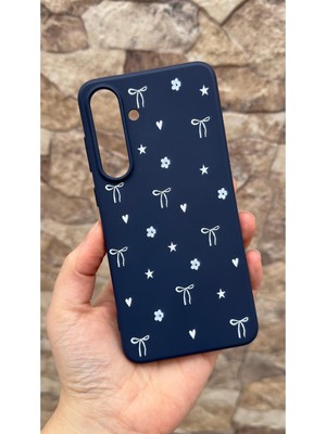 Vip Case Samsung Galaxy S25 Fe Uyumlu Mini Fiyonk Desenli Silikon Darbe Emici Klasik Korumalı Rubber KILIF277