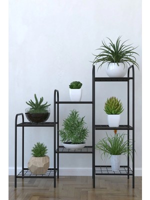 Dekozum Gözde Çiçeklik Saksılık Dekoratif Saksı Çiçek Standı Saksı Rafı 7 Raflı