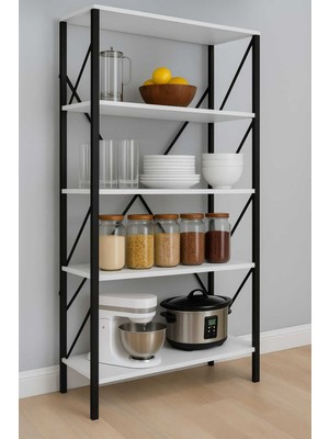 Dekozum Oscar Mutfak Rafı Mikrodalga Fırın Rafı Çok Amaçlı Raf 150 cm Beyaz