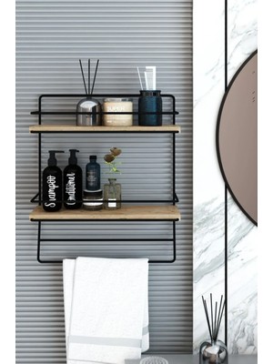 Dekozum Sanremo Çok Amaçlı Dekoratif Banyo Mutfak Rafı.baharatlık Rafı