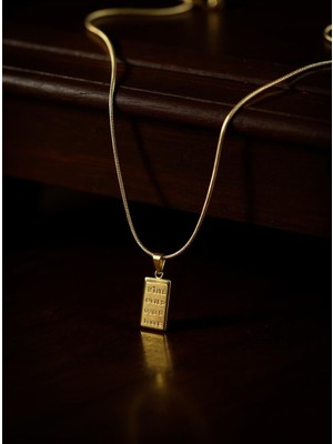 Ezgiarslanatalier Çelik Külçe Kolye