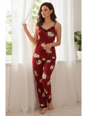 Çiçek Desenli Kadın Pijama Takımı