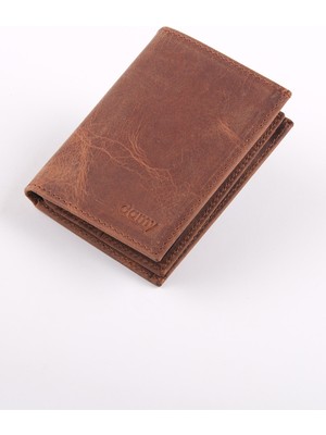 Ancora Leather Hakiki Deri Erkek Cüzdan 43215 - Taba