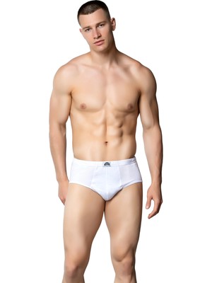 Gümüş 3006 6'lı Erkek Beyaz Penye Kom Slip Külot