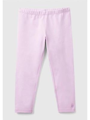 United Colors Of Benetton Lila Kadın / Kız Kk_benetton Logolu Uzun Tayt Model Kodu: ( 3MT1GF01L054)