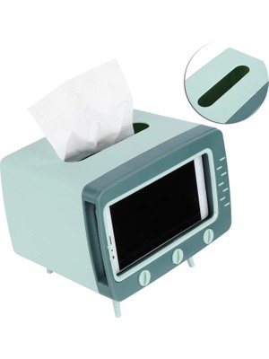 Livona Concept Tv Şeklinde 2'si 1 Arada Peçete Kutusu ve Cep Telefonu Standı