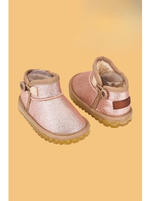 Noble Kids Kız Çocuk Simli Bot Altın – Ortopedik Taban