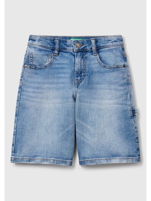 United Colors Of Benetton Mix Erkek Ej_taş Yıkama Straight Fit Denim Bermuda Şort Model Kodu: ( 4PORC903I902)