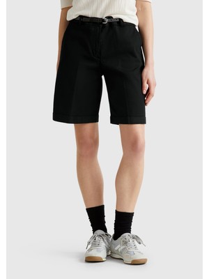 United Colors Of Benetton Siyah Kadın / Kız Kdn_pamuk Karışımlı Önü Düğmeli Regular Fit Bermuda Şort Model Kodu: ( 4CDRD901W100)