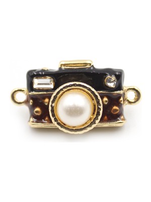 Royaleks Fotoğraf Makinesi Broş - Siyah