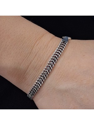 Bir Gümüş Aşkı 925 Ayar Gümüş Italyan Ezme Model Bileklik