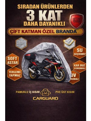 Carguard Revolt Rsx4 / Rsx5 / Rsx7 150 cc Fitilli Motosiklet Brandası Motor Örtü - Arka Çanta Uyumlu