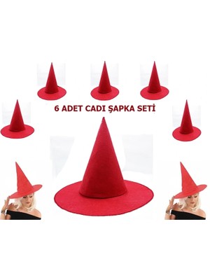 Esranın Dünyası Buğz Kırmızı Keçe Cadı Şapkası Yetişkin-Çocuk Uyumlu