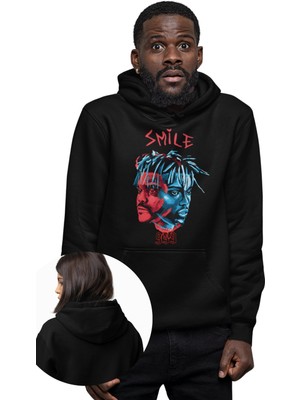Fuddy Moda Unisex The Weeknd Smile 999 Yazılı Kapüşonlu Sweatshirt, Oversize Juice Wrld Baskılı Hoodie