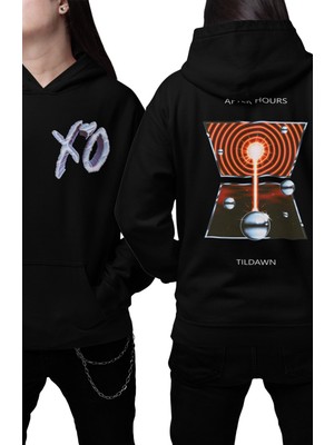 Fuddy Moda Unisex Xo After Hours Tildawn Sırt Baskılı Kapüşonlu Sweatshirt, Oversize The Weeknd Temalı Hoodie