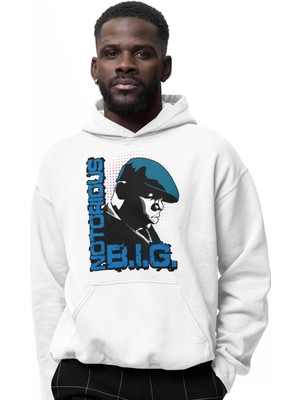 Fuddy Moda Unisex The Notorious B.ı.g. Baskılı Kapüşonlu Sweatshirt, Oversize Rapper Temalı Hoodie
