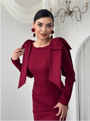 Moda Durağı Maxı Alya Elbise Bordo