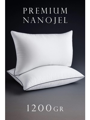 Esranın Dünyası Buğz 2 Adet 50X70CM Nano Jel Lüks Yastık | 1200GR Anti-Alerjik Pamuklu Yastık Seti 2li