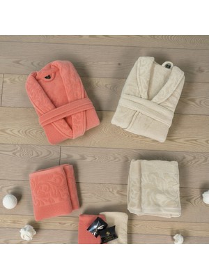 Aras Home Collection 10 Parça Gelin Damat Aile Bornoz Seti %100 Pamuk Kadife Nakışlı Çeyiz Seti  Oversize  Bornoz Takımı