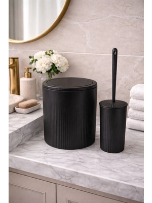 Özbience Şık 2’li Banyo Seti Çöp Kovası ve Tuvalet Fırçası, Pratik Kullanım