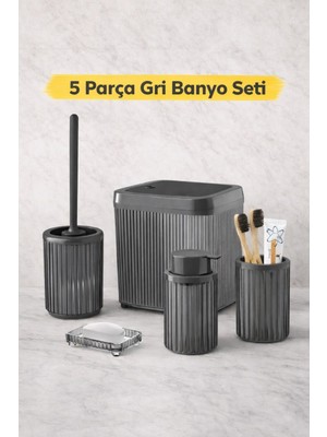 Özbience Şık ve Modern 5 Parça Banyo Aksesuar Seti DC-6791