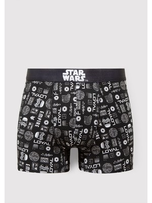 Mavi Star Wars Baskılı Siyah Boxer 0912185-900