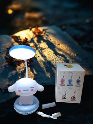 Ayder Online Satış Mavi Melodi  Figürlü Katlanabilir ve Şarjlı Pilli LED Masa Lambası