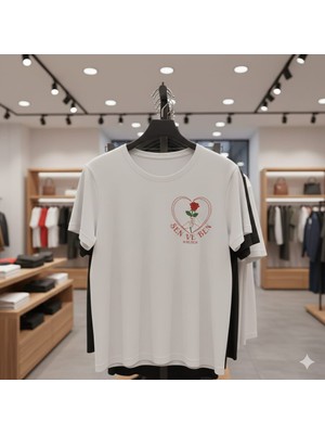 Sevgiliye Özel Baskılı Pamuklu T-Shirt
