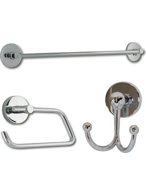 Özbience Şık Krom Havluluk, Ikili Askılık ve Kapaksız Kağıtlık Seti