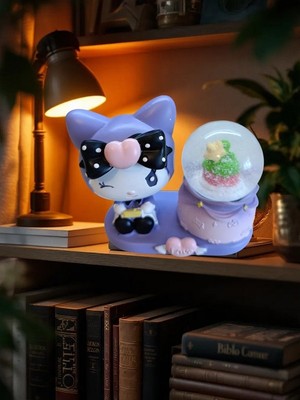 Ayder Online Satış Kromi  Figürlü 9CMX8CM Ebat Pilli Işıklı Dekoratif Kar Küre