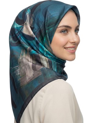 Scarfella Dijital Soft Eşarp Kırışmaz Kaymaz Ütü Istemez Tok Duruşlu Desenli Başörtüsü SRP716