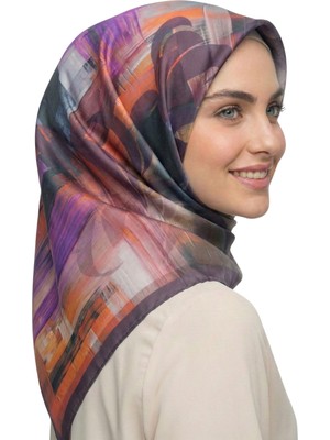 Scarfella Dijital Soft Eşarp Kırışmaz Kaymaz Ütü Istemez Tok Duruşlu Desenli Başörtüsü SRP719