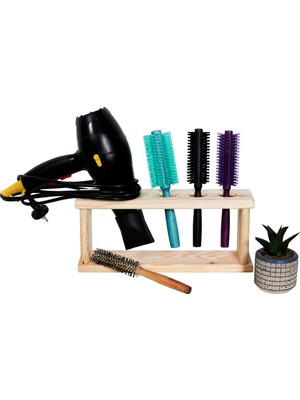 Özbience Ağaç Desenli Saç Fırçası ve Taraklıkli Banyo Düzenleyici 32X14
