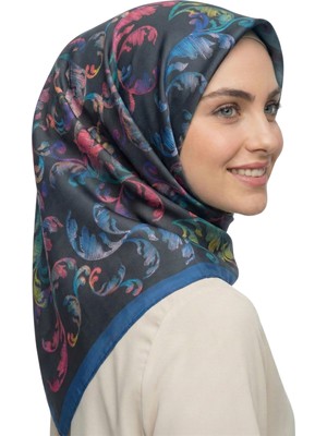 Scarfella Dijital Soft Eşarp Kırışmaz Kaymaz Ütü Istemez Tok Duruşlu Desenli Başörtüsü SRP728