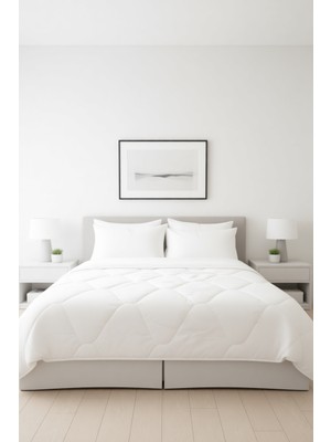 Mona Yatak Terletmeyen Çift Kişilik Doğal Yün Yorgan 195X215 cm Hafif, Nefes Alabilen 300 gr