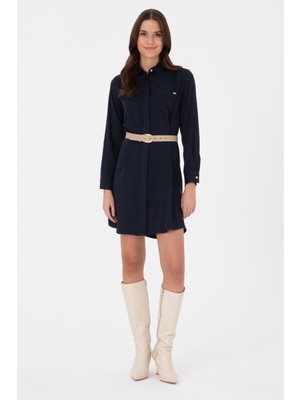 U.s. Polo Assn. Kadın Lacivert Elbise (Dokuma) 50317615-VR033