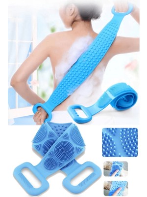 Özbience Silikon Sırt Fırçası, Çiftli, 70 Cm, Banyo ve Duş Yüzeyi Temizliği