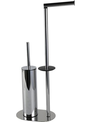 Özbience Hareketli Yuvarlak Krom Wc Set KBW-829CR, Şık ve Kullanışlı Tasarım