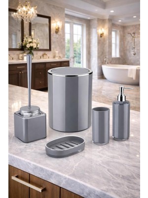 Özbience Lüx Akrilik Banyo ve Wc Takımı, Şık ve Kullanışlı Set