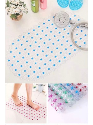 Özbience Çok Renkli 63X36CM Kaydırmaz Vantuzlu Mutfak ve Banyo Paspası