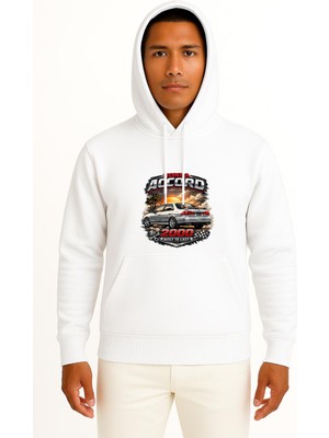 Bahriyeli Collection Kapüşonlu Honda Accord 2000 Model Göğüs Baskılı Unisex Sweatshirt