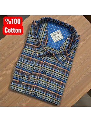 Eren Style Pamuklu Uzun Kollu Yakası Gizli Düğmeli Gömlek (Regular Kalıp)