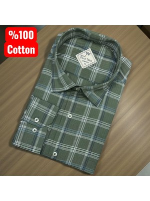 Eren Style Pamuklu Uzun Kollu Yakası Gizli Düğmeli Gömlek (Regular Kalıp)