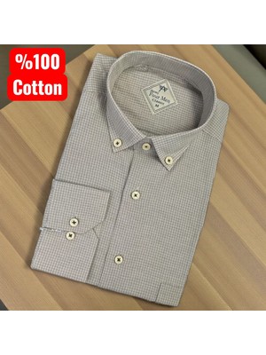 Eren Style Pamuklu Uzun Kollu Tek Cepli Gömlek (Regular Kalıp)