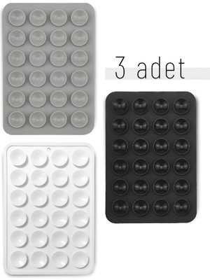 Allians Vakumlu Silikon Telefon Tutucu, Kaydırmaz ve Cama Yapışkanlı Stand