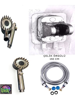 Özbience Masajlı Elcik, Yapışkanlı Mafsal ve Spiral Duş Hortumu Seti